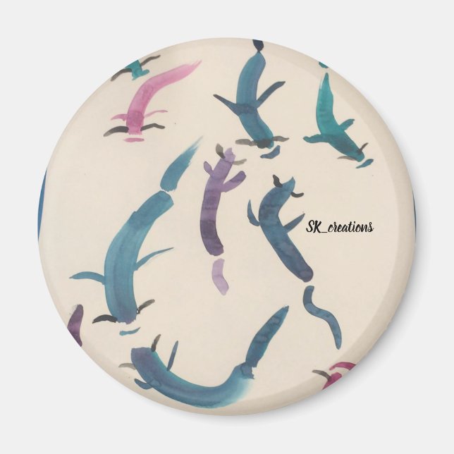 Colorful koi fish magnet (Front)