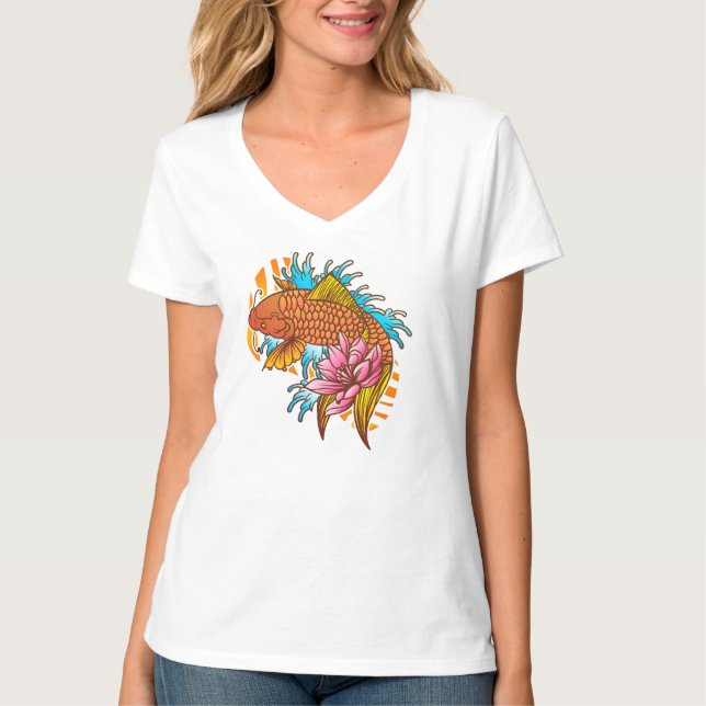 Colorful Koi Goldfish T-Shirt (Front)