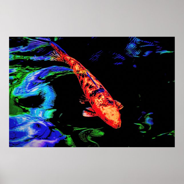 Colorful Koi Poster (Front)