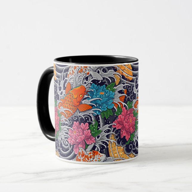 Colorful Koi Tattoo  Mug (Front Left)