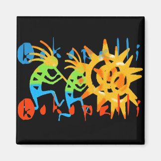 Colorful Kokopelli Magnet