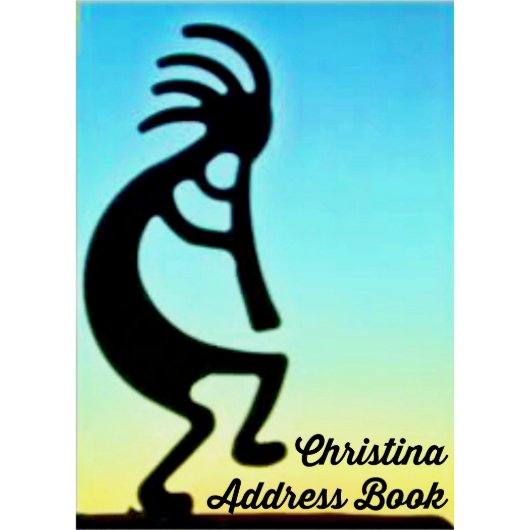 Colorful Kokopelli's Sunset Web Address Book (Front)