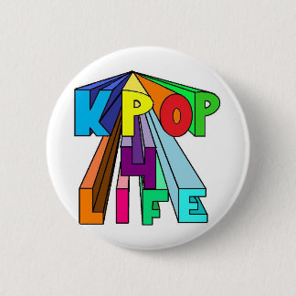 Colorful KPOP 4 LIFE Button
