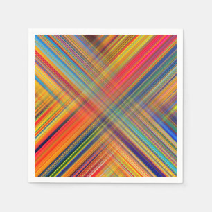 Colorful Kriss Kross Pattern Plaid Napkins