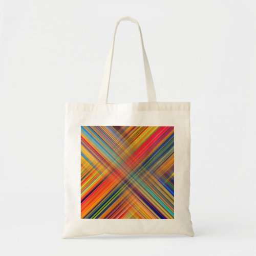 Colorful Kriss Kross Pattern Plaid Tote Bag