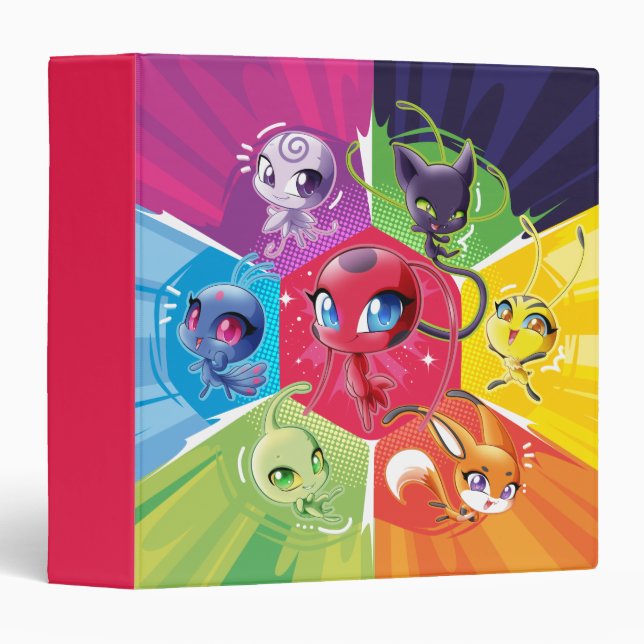 Colorful Kwamis 3 Ring Binder (Front/Spine)