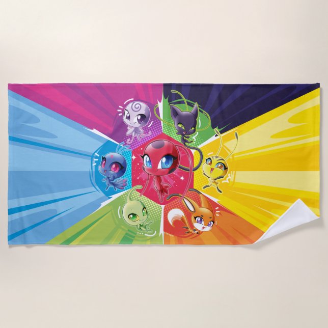 Colorful Kwamis Beach Towel (Front)