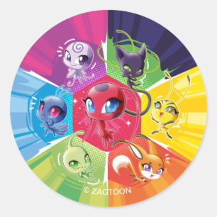 Colorful Kwamis Classic Round Sticker