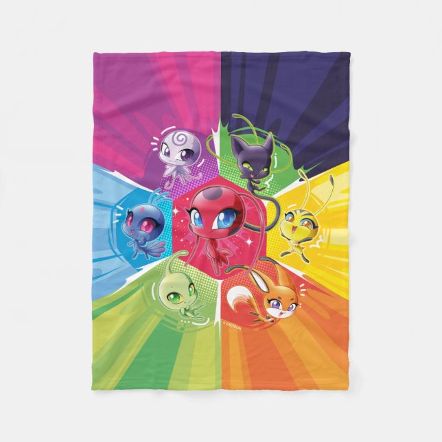 Colorful Kwamis Fleece Blanket (Front)