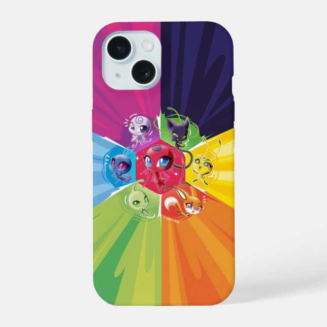 Colorful Kwamis iPhone 15 Case (Back)