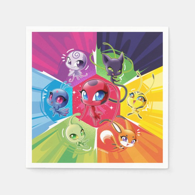 Colorful Kwamis Napkins (Front)