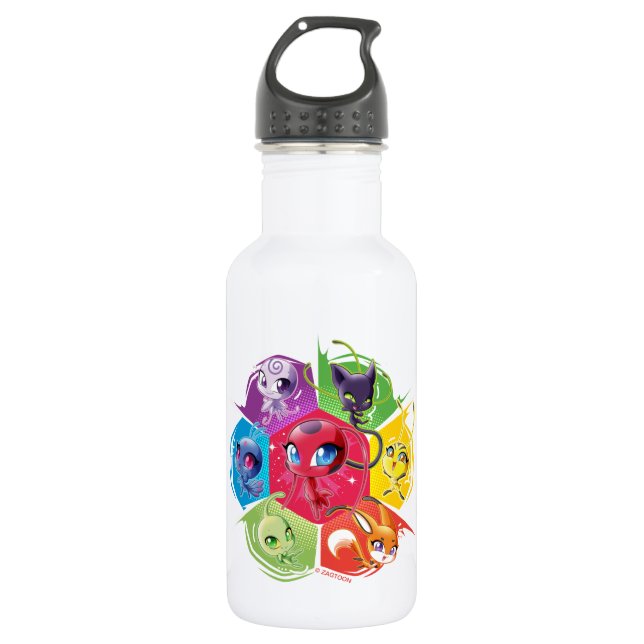 Colorful Kwamis Stainless Steel Water Bottle (Front)
