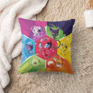 Colorful Kwamis Throw Pillow
