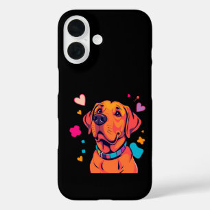 🌟 Colorful Labrador Dog Art iPhone 16 Case