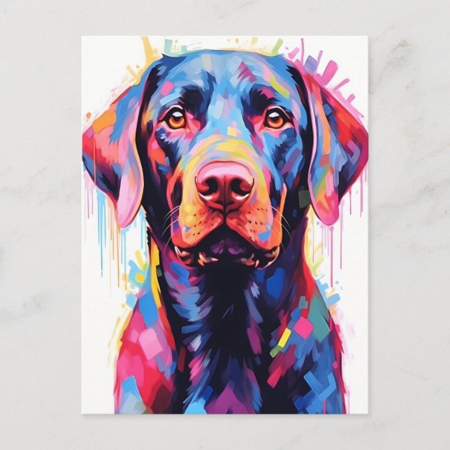 Colorful Labrador Postcard (Front)