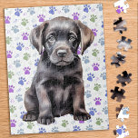 Colorful Labrador Retriever Puppy Paw Prints Jigsaw Puzzle<br><div class="desc">Looking for a fun and engaging activity to share with your family this holiday season? Look no further than our jigsaw puzzle collection featuring playful Labrador Retrievers! As a dog lover, you'll adore the variety of designs we offer, including cute and cuddly puppies, lovable yellow, chocolate, and black Labs, and...</div>