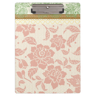 Colorful lace pattern for designers projects Pink Clipboard