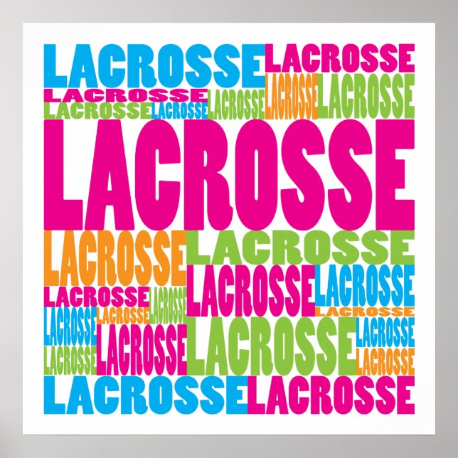 Colorful Lacrosse Poster (Front)