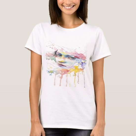 Colorful lady dripping paint T-Shirt