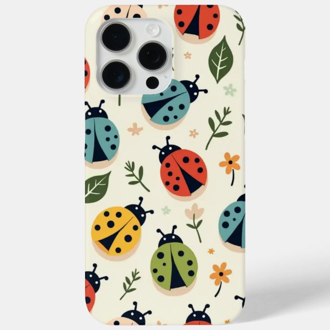 Colorful Ladybug Pattern iPhone/iPad Case  (Back)