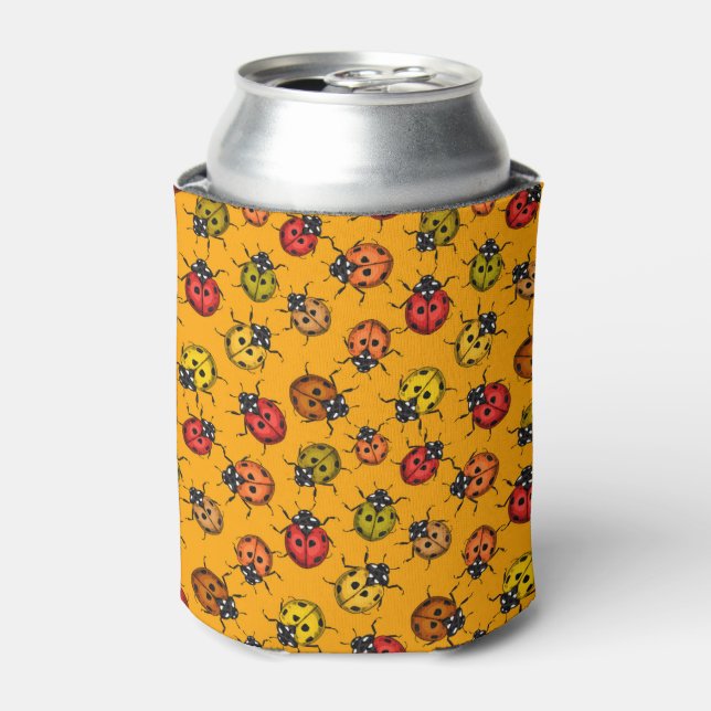 Colorful ladybugs can cooler (Can Front)