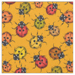Colorful ladybugs fabric