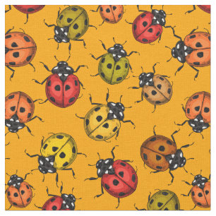 Colorful ladybugs fabric