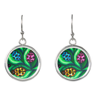 Colorful Ladybugs Insect nature original wildlife Earrings
