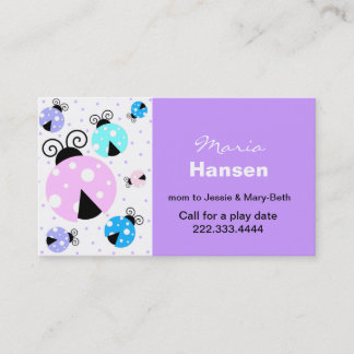 Colorful Ladybugs Mommy Card