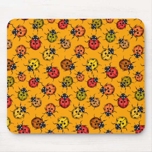 Colorful ladybugs mouse pad (Front)