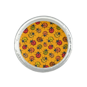 Colorful ladybugs ring