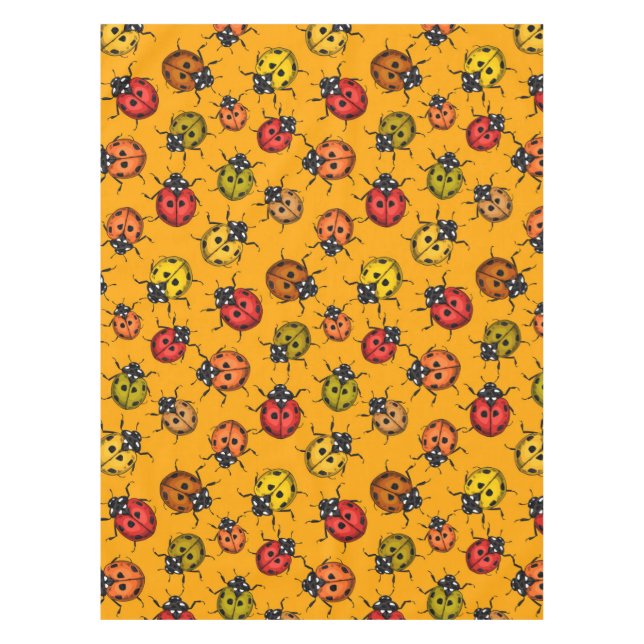 Colorful ladybugs tablecloth (Front)