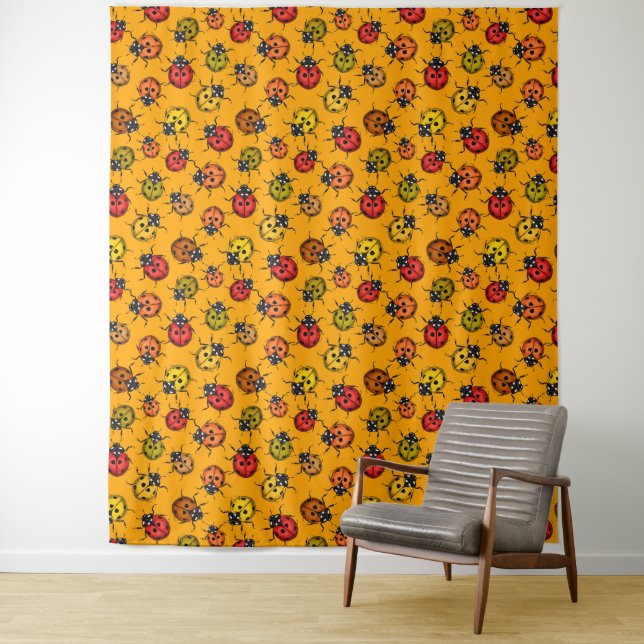 Colorful ladybugs tapestry (In Situ)