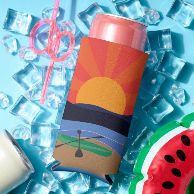 Colorful Lake Can Cooler for Seltzer (In Situ Summer)