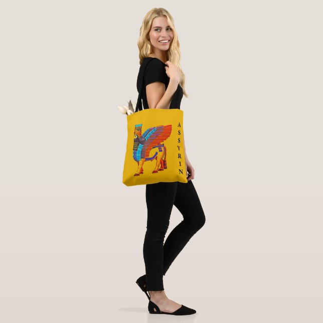 Colorful Lamassu Tote Bag (On Model)