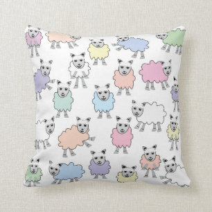 Colorful Lambs Pillow