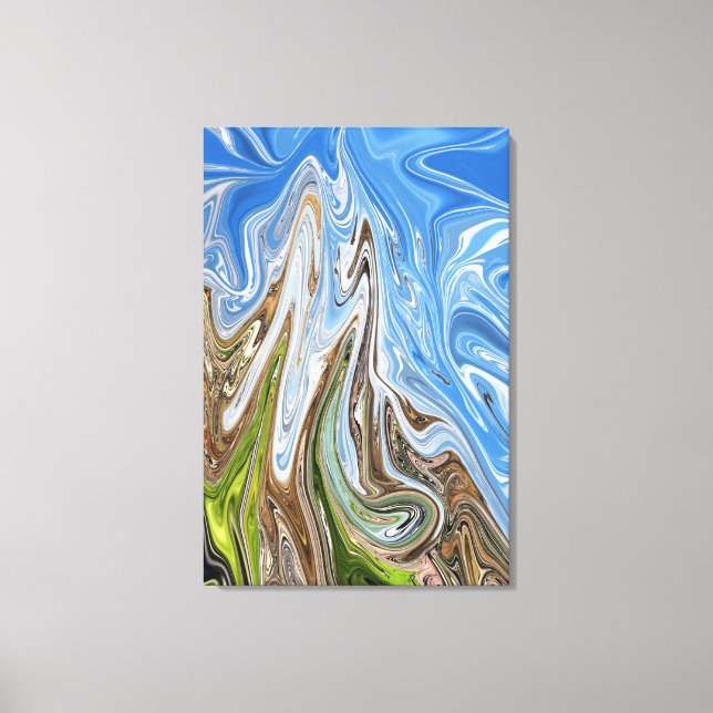 Colorful Landscape Abstract Art | Best fine art Canvas Print (Front)