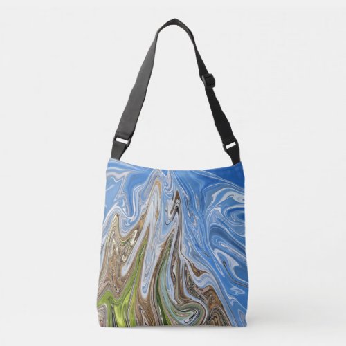 Colorful Landscape Abstract Art  Best fine art Crossbody Bag