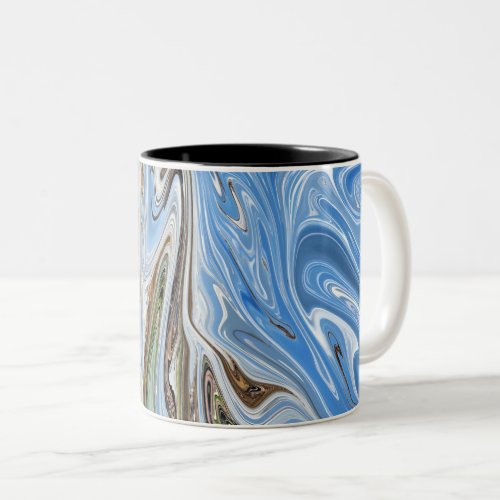 Colorful Landscape Abstract Art  Best fine art Two_Tone Coffee Mug