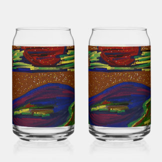 Colorful Landscape Can Glass