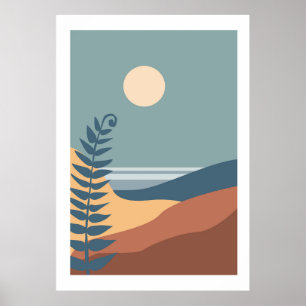 Colorful landscape poster