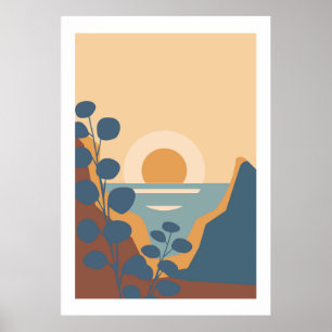 Colorful landscape poster