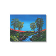 Colorful Landscape Rocky Forest Stream