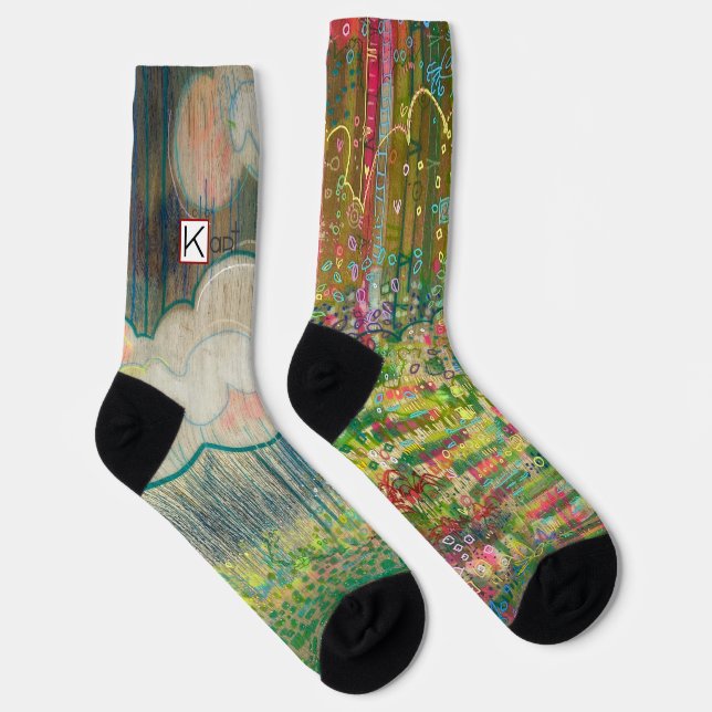 colorful landscape socks (Right)