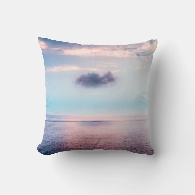 Colorful Landscape Throw Pillow (Front)