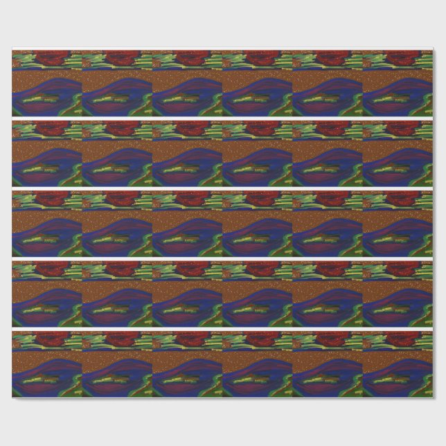 Colorful Landscape Wrapping Paper (Flat)