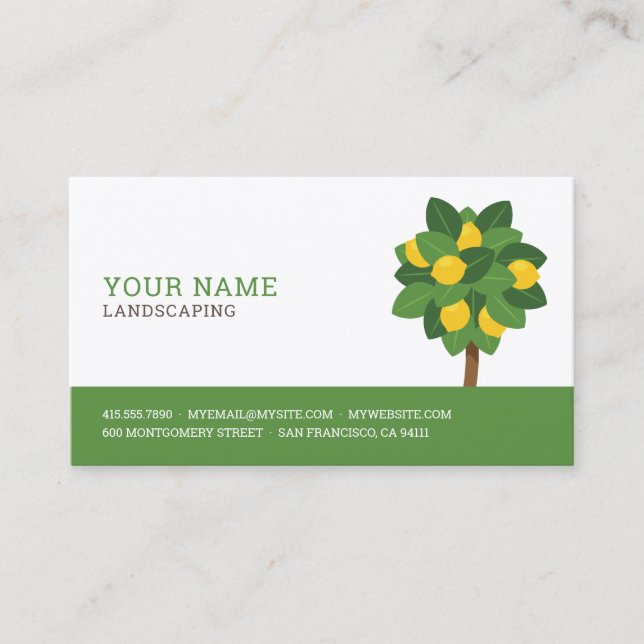 Colorful Landscaping Business Card (Front)