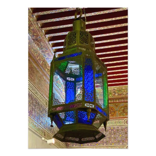 Colorful Lantern in Marrakech Morocco Photo Print