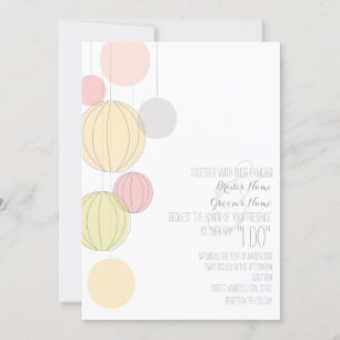 Colorful Lanterns Garden Wedding Invite