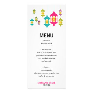 Colorful Lanterns Menu